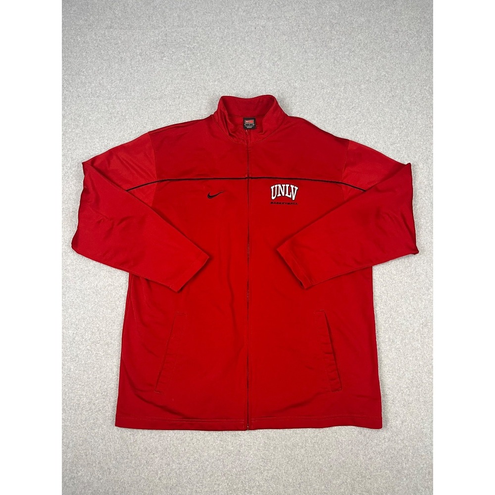 Vtg University Of Nevada Las Vegas Jacket Mens L Red Nike Full Zip UNLV Rebels